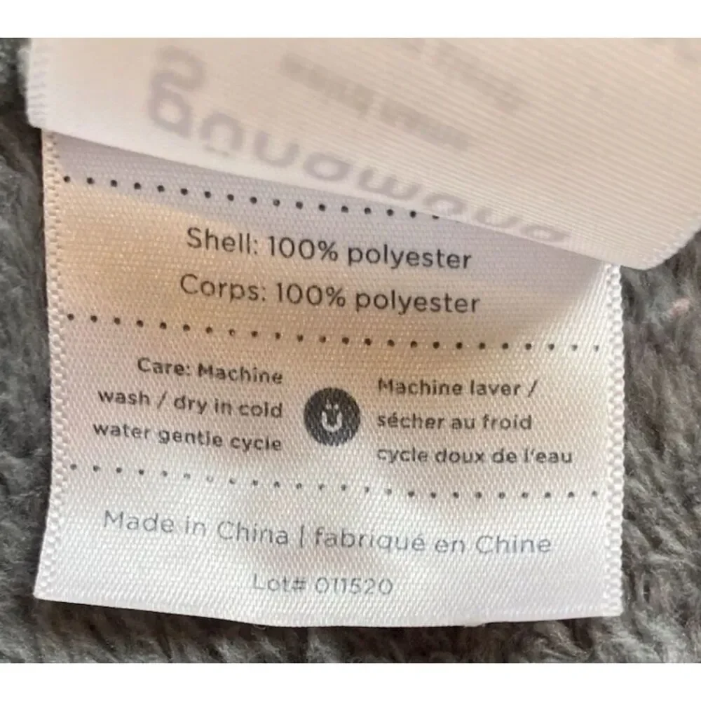 GUNAMUNA Unisex Fleece Wearable Baby Sleeping Sack, Grey, 1.6 TOG, 18-24 Mo